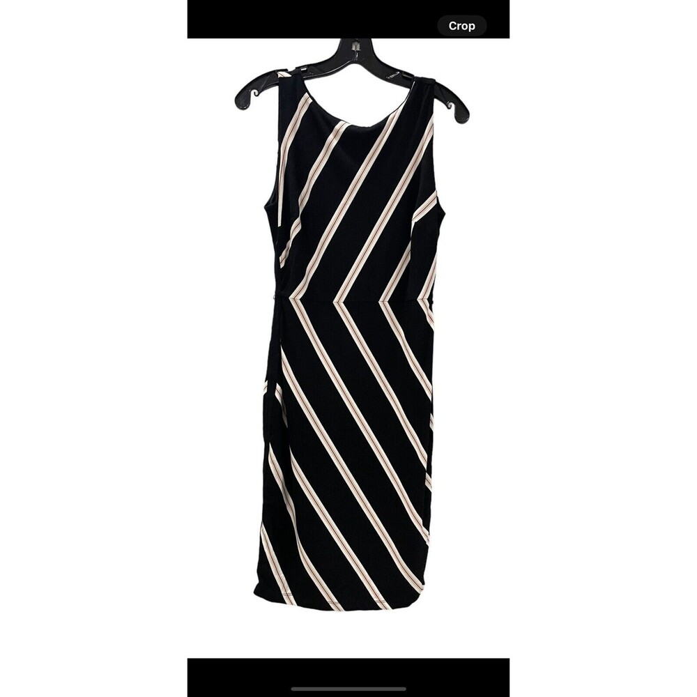 WHBM Black And White Striped Sleeveless‎ Dress 6P